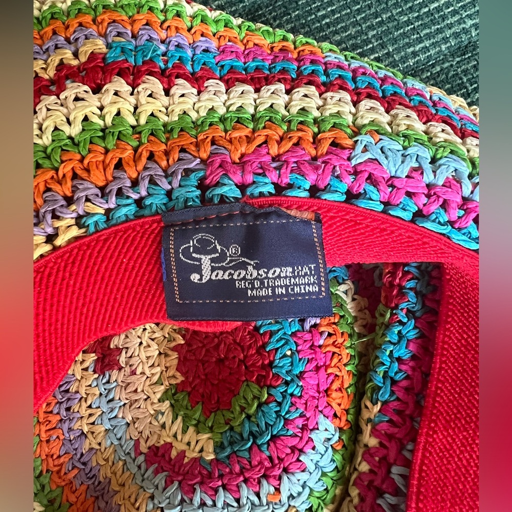 Colorful Raffia Sun Hat - Picture 2 of 3